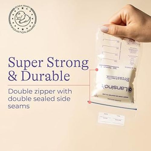 Amazon.com: Lansinoh Breastmilk Storage Bags, 100 Count, Baby Essentials, Fast Freeze & Thaw Breast Milk Bags for Baby Bottle Feeding, Superior Strength & Stretch, 6 Ounce : Baby