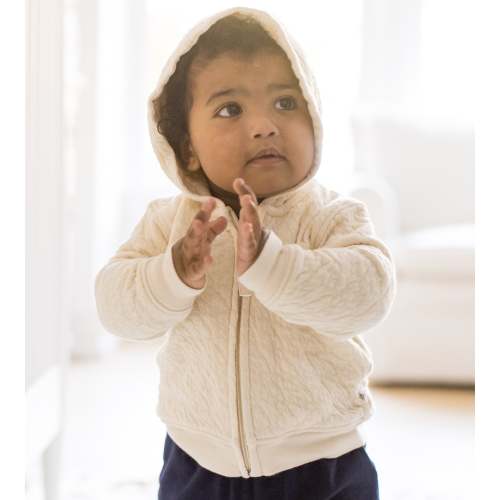 Organic Cotton Quilted Bee Baby Jacket - Oat – Burt's Bees Baby