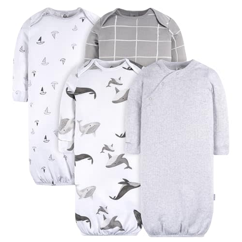 Gerber Baby Boy and Girls 4-Pack Sleeper Gown