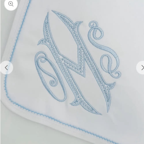 "Mega-Mono" Picot Trim Swaddle Blanket