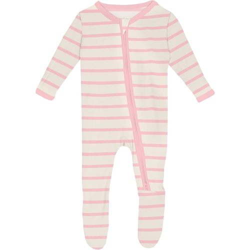 KicKee Baby Footie with 2 Way Zipper, Vicose from Bamboo Boy or Girl Baby Clothes From Our Family Fun Collection