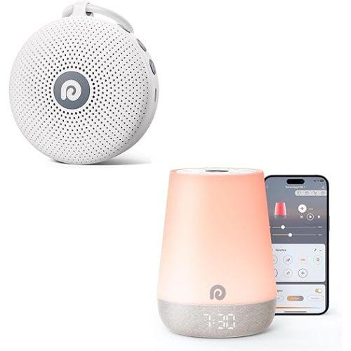 Dreamegg BabySleep Ease Bundle - Sleep Lite D11Max Bundle with Nite 1, Sound Machine Baby for Sleep, Ok to Wake Alarm Clock, Night Light for Kids, Travel & Home Baby White Noise Sound Machine