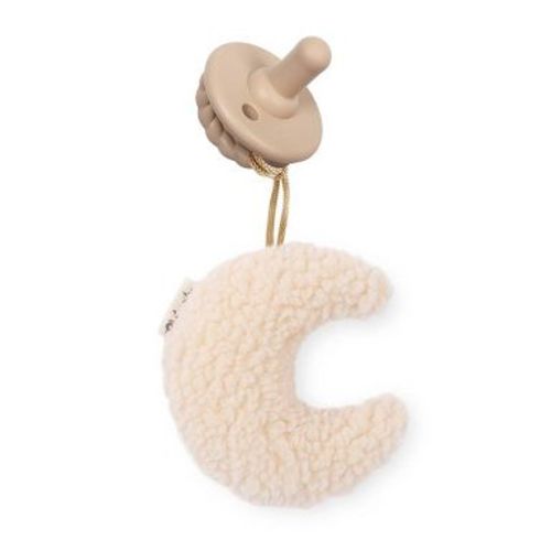 Itzy Ritzy Pacifier with Lovey Set - Silicone Paci with Detachable Stuffed Animal - Moon