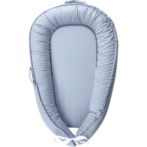 Hooyax Baby Lounger Cover Only, 100% Cotton Newborn Nest Cover, Soft Portable Baby Nest Replacement Cover for Boys Girls, Breathable Infant Lounger Covers, Baby Essential (Blue)