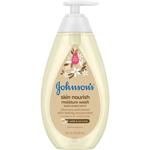 Johnson's Skin Nourishing Moisture Baby Body Wash With Vanilla & Oat Scents, Hypoallergenic & Tear Free Baby Bath Wash, Paraben-, Dye-, Sulfate & Phthalate-Free, 20.3 fl. oz