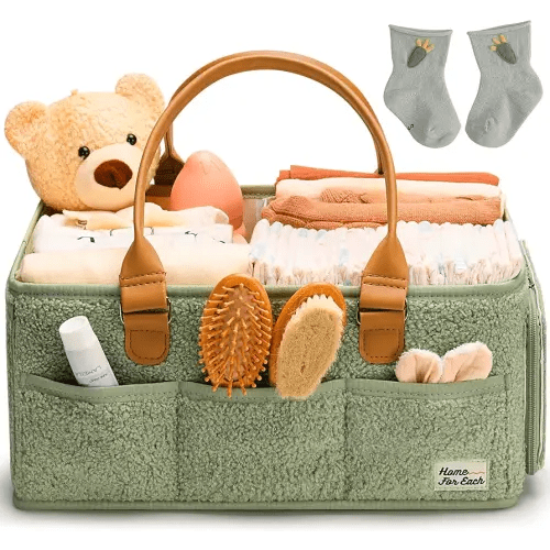 Baby Diaper Caddy Organizer with Handle, Diaper Bag Tote, Baby Organizers and Storage Diaper Organizer for Nursery Decor and Nursery Organization, Baby Basket, Diaper Bag organizer, Car Diaper Caddy