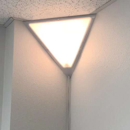 White Corner Wall Light