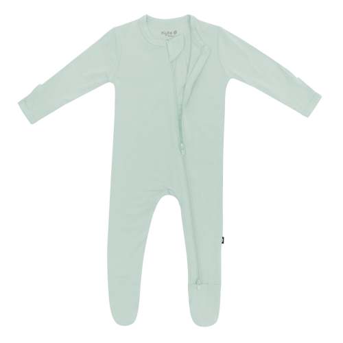 Zippered Footie in Sage | Baby Footie Pajamas | Kyte Baby