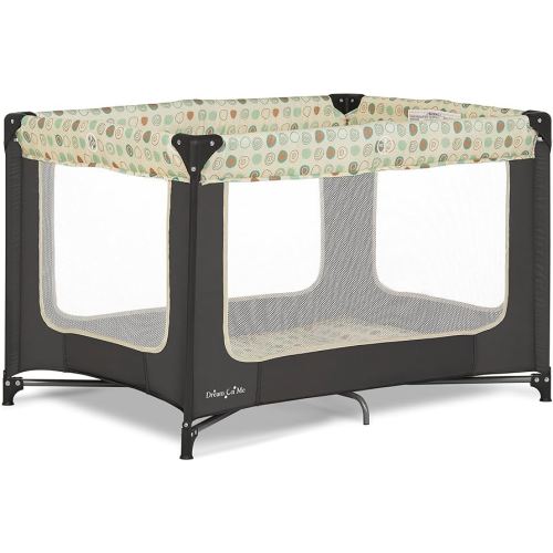 Dream On Me Zodiak Portable Playard in Grey, Lightweight, Packable and Easy Setup Baby Playard, Breathable Mesh Sides and Soft Fabric - Comes with a Removable Padded Mat