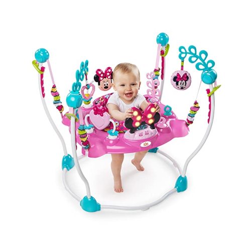 Bright Starts Disney Baby MINNIE MOUSE PeekABoo Activity Jumper with Lights and Melodies, Ages 6 months + - Minnie Mouse PeekABoo