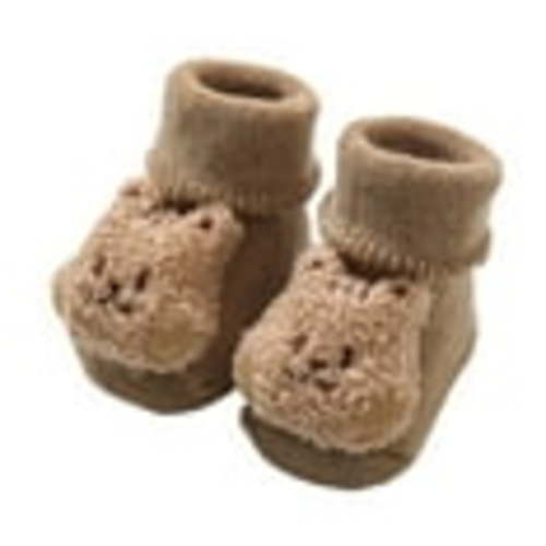 Yindaity Baby Cotton Booties Non-slip Floor Socks Toddler Boys Socks Breathable Kids Non-slip Cartoon Thicken Indoor Toddler Shoes (A,0-6 Months)
