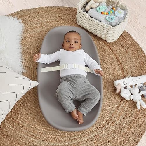 Evolur Eva Baby Changing Pad in Dark Gray, Soft and Breathable, Lightweight and Portable Changing Pad, Fits All Changing Table, Waterproof Firm Padding