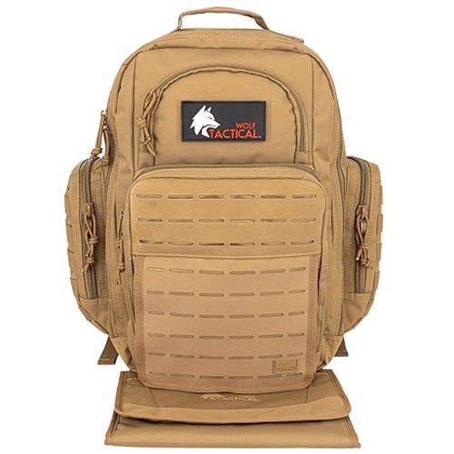 WOLF TACTICAL Military Inspired Diaper Bag - Dad Diaper Bag Backpack with Changing Mat, Mens Diaper Bag for Dad