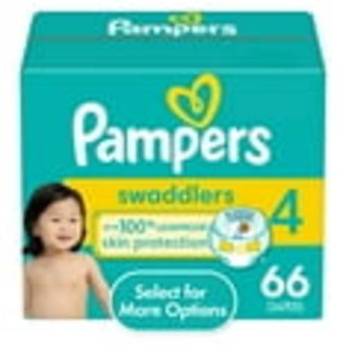 Pampers Swaddlers Size 4 Diapers, 66 Count - Leak Protection, Hypoallergenic, Dermatologist Approved