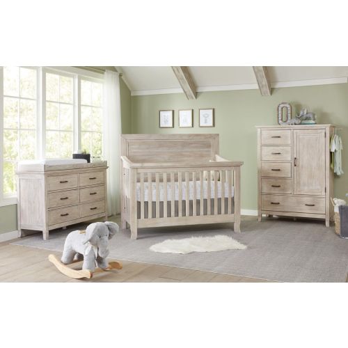 Westwood Design Remi 2pc Convertible Flat Crib Set in Sugarcoat