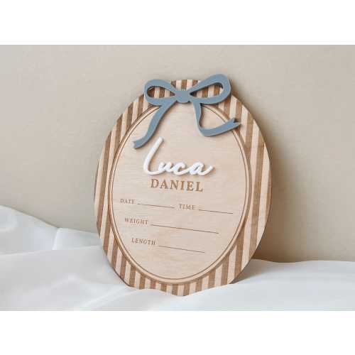 Newborn Name Sign For Hospital New Baby Sign Newborn Photo Prop Birth Announcement Baby Shower Gift Sign With Baby Name Birth Stat Sign Girl