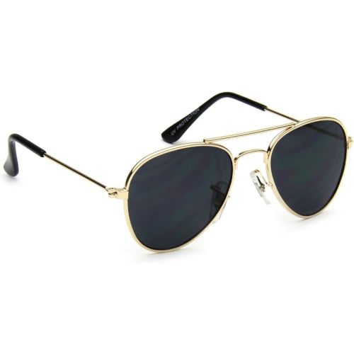 Baby Boy Girl Classic Aviator Style Retro Metal Sunglasses