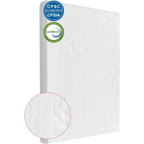 pack and play mattress(38*26*1.5)Pack N Play Mattress Topper for Bamboo Fiber and Washable Cover,graco pack n play mattress is Dual Side Gel Memory Foam Mattress,Playard Mattress for 38”x26”playard