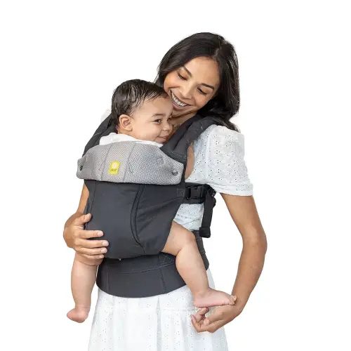 LÍLLÉbaby Complete All Seasons Ergonomic 6-in-1 Baby Carrier Infant to Toddler with Lumbar Support (7-45 Pounds), 360 Degree Baby Wearing & Multi-Position, Inward & Outward Facing (Charcoal & Silver)