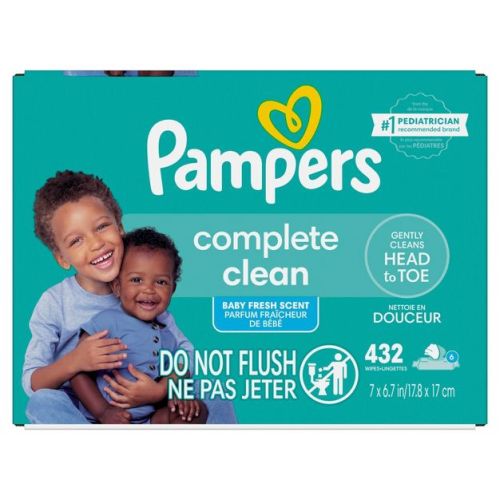 Pampers Baby Clean Fresh Scented Baby Wipes - 432ct: Hypoallergenic, Paraben-Free, Pop-Up Dispenser, Cotton