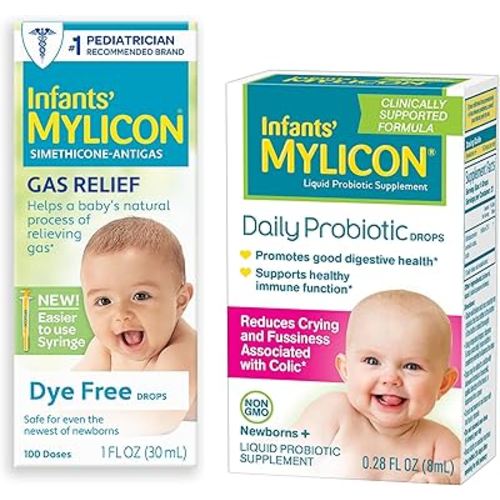 MYLICON Dye Free 1 Oz + Infants' Probiotics Drops Bundle