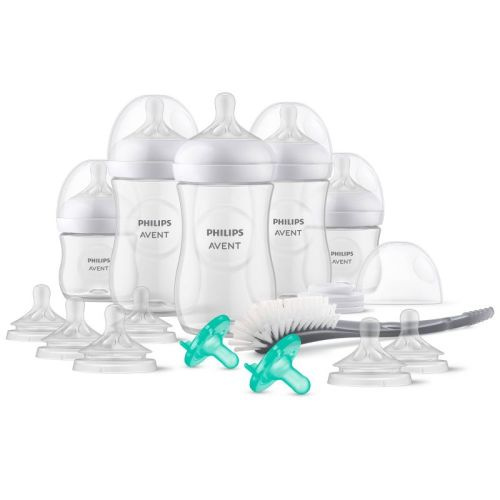 Phillips Avent Natural Baby Bottle With Natural Response Nipple Newborn Gift Set - 17pc