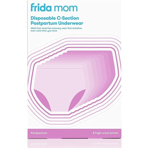 Frida Mom Disposable High Waist C-Section Postpartum Underwear | Super Soft, Stretchy, Breathable, Wicking, Latex-Free, Regular (8 Count)
