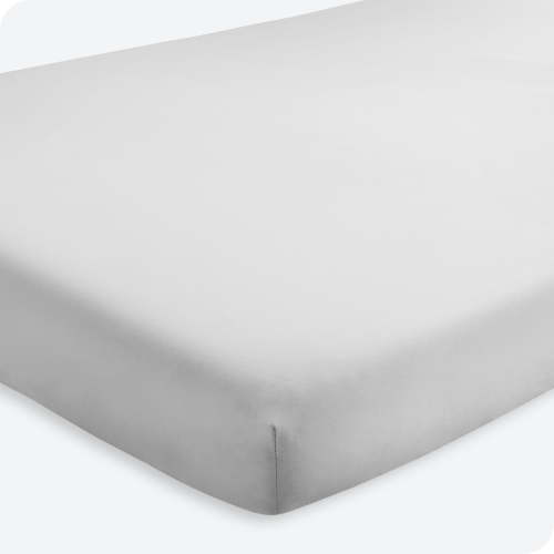 Bare Home Luxury 1800 Collection Fitted Sheet, Ultra-Soft, Deep Pocket, Crib, Cloud Gray