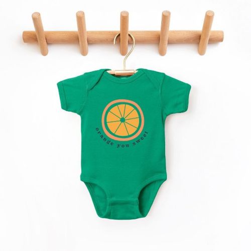 The Juniper Shop Orange You Sweet Baby Bodysuit - Newborn - Natural