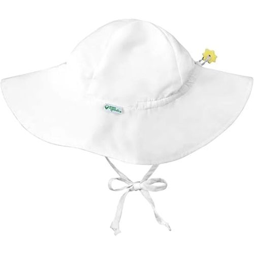Green Sprouts Baby Brim Sun Protection Hat, White, 0-6 Months US