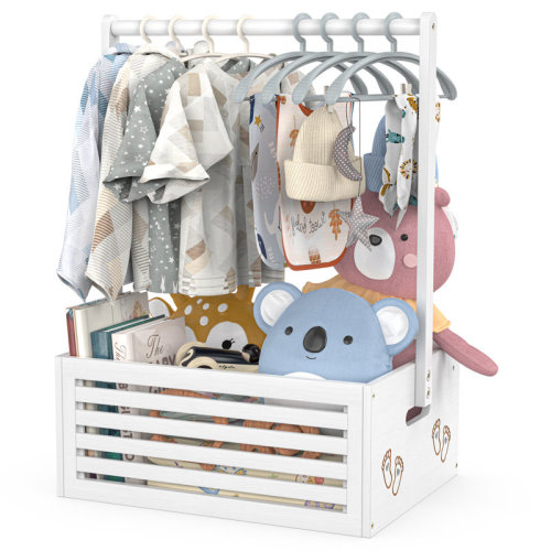 Isabelle & Max™ Anie Baby Shower Crate Closet With Storage Crate & Adjustable Hanging Rod | Wayfair