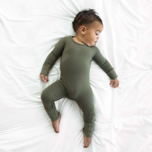 Olive Cozy Crescent Zippy - 0-3