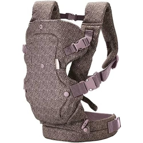 Infantino Flip Advanced 4-in-1 Carrier - Ergonomic, Convertible, face-in and face-Out Front and Back Carry for Newborns and Older Babies 8-32 lbs, Leopard