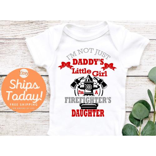 Proud Daughter of a Firefighter Baby Girls&#39; Infant Bodysuit