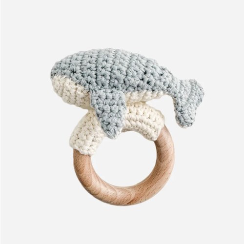 Whale Crocheted Rattle Teether