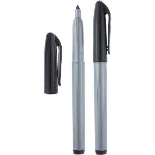 Freezer Black Permanent Markers - Fast Drying, Waterproof Labels, Chisel & Fine Point Tips, Food & Fridge Pen Set Of 2