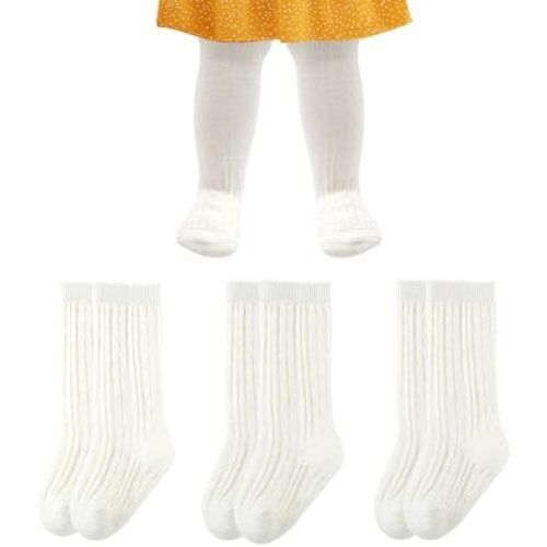 Baby Knee High Socks, Toddler Knee High Socks Newborn Little Boy Girl Knit Cotton Stockings 0-36 Months