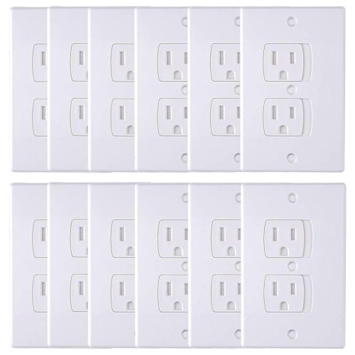 AUSTOR 12 Pack Baby Safety Electric Outlet Covers Baby Safety Self Closing Wall Socket Plugs Plate Alternate for Child Proofing
