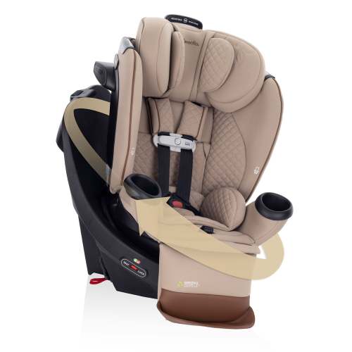 Revolve360 Extend All-in-One Rotating Car Seat with Green & Gentle Fabric