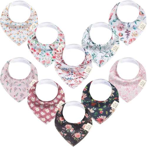 10-pack Baby Bandana Bibs for Boys and Girls – Apple Blossom Baby And Decor