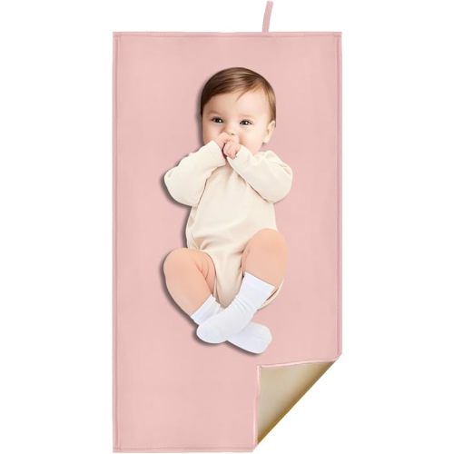 Pink Diaper Changing Pad for Baby, Portable Baby Changing Mat for Travel or Home, Foldable Mat Fits Perfectly in Diaper Bag (67-12)