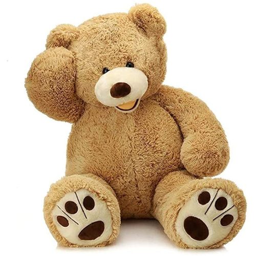 MorisMos Giant Teddy Bear with Big Footprints Plush Stuffed Animals Light Brown 39 inches