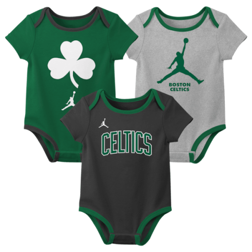 Boston Celtics Jordan Brand Newborn & Infant Statement Edition Three-Pack Bodysuit Set