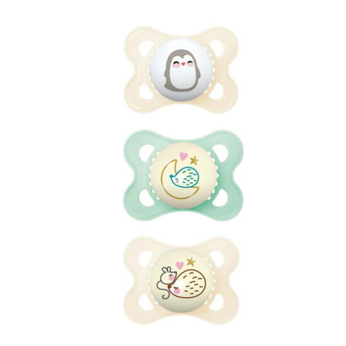 MAM Day & Night Pacifier, 0-6 Months, Unisex, 3 pack
