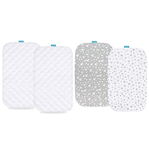 Bassinet Mattress Pad Covers and Sheets for Baby Delight Beside Me Dreamer Bassinet