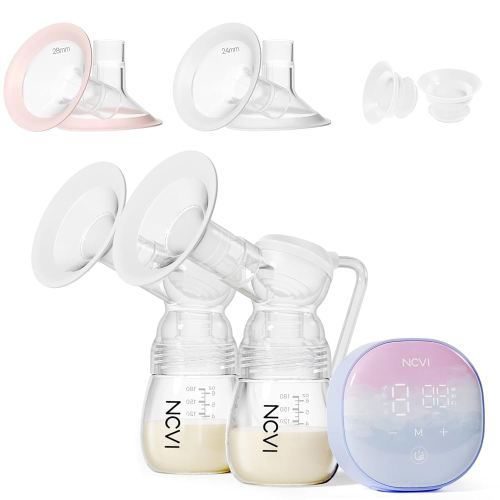 NCVI 8122-1 Double Electric Breast Pump and Replacement Flanges 28mm 2 PCS