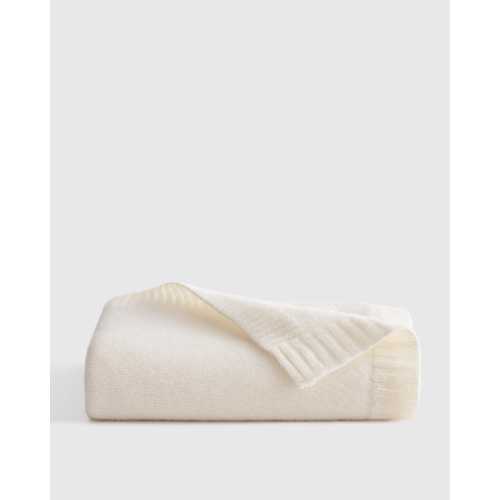 Luxe Knit Cashmere Baby Blanket in Ivory