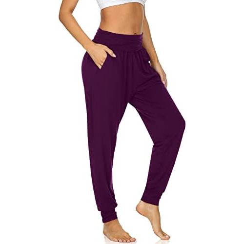 UEU Women's Cozy Yoga Joggers Pants Loose Workout Sweatpants Comfy Lounge Pants with Pockets