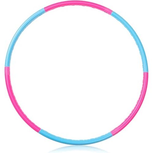 Liberry Kids Exercise Hoop, Detachable & Size Adjustable Toy Hoop, Professional Hoola Rings for Kids, Blue,pink