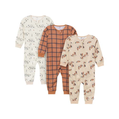 Gerber Toddler Neutral One-Piece Footless Sleepers, 3-Pack, Sizes 12 Months - 5T